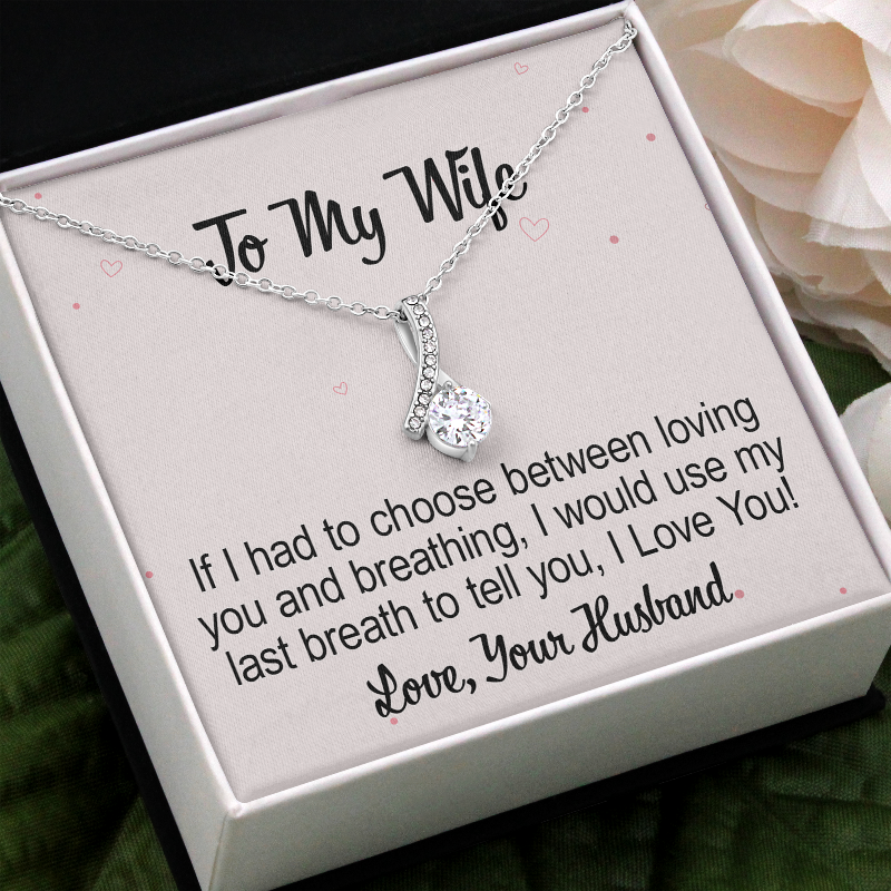 wife's necklace message - Gifts For Family Online