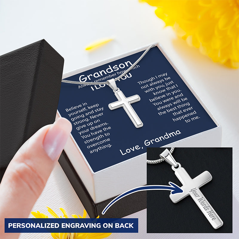 grandson cross necklace - Gifts For Family Online