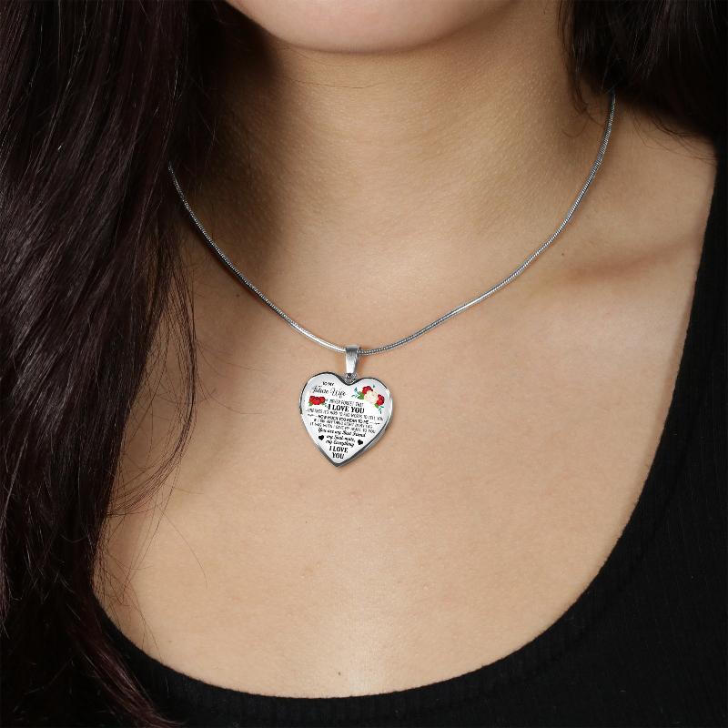 heart message necklace - Gifts For Family Online