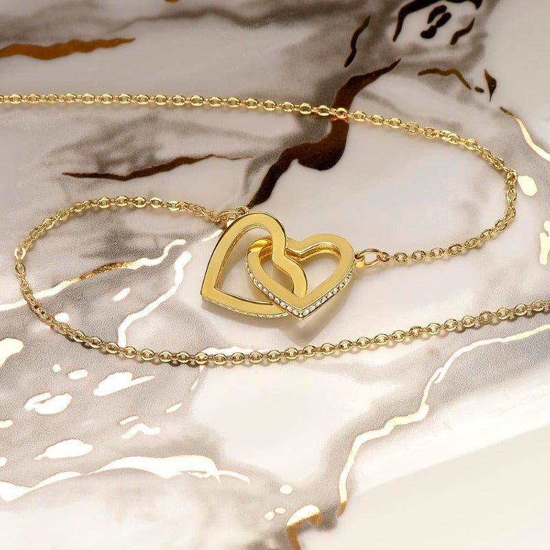 interlocking hearts gold - Gifts For Family Online