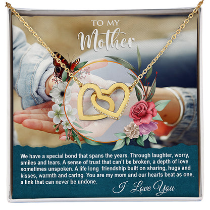 Mother's Hearts Necklace Personalized Message Card