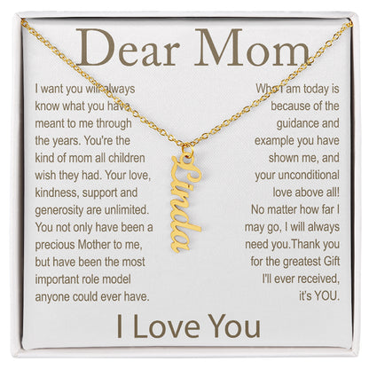 mom name necklace gold - Gifts For Family Online