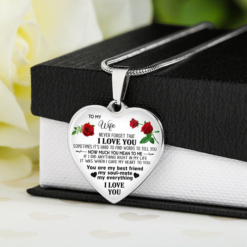 wife message necklace - Gifts For Family Online