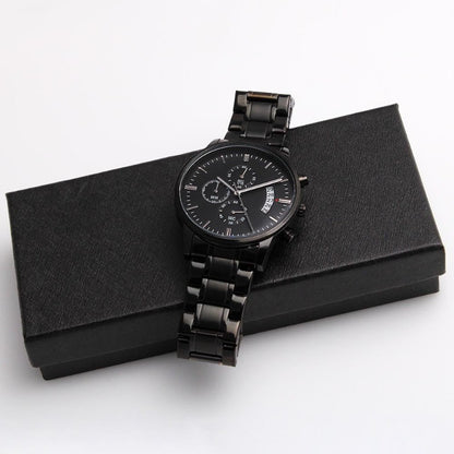 chronograph watch black - Gifts For Family Online