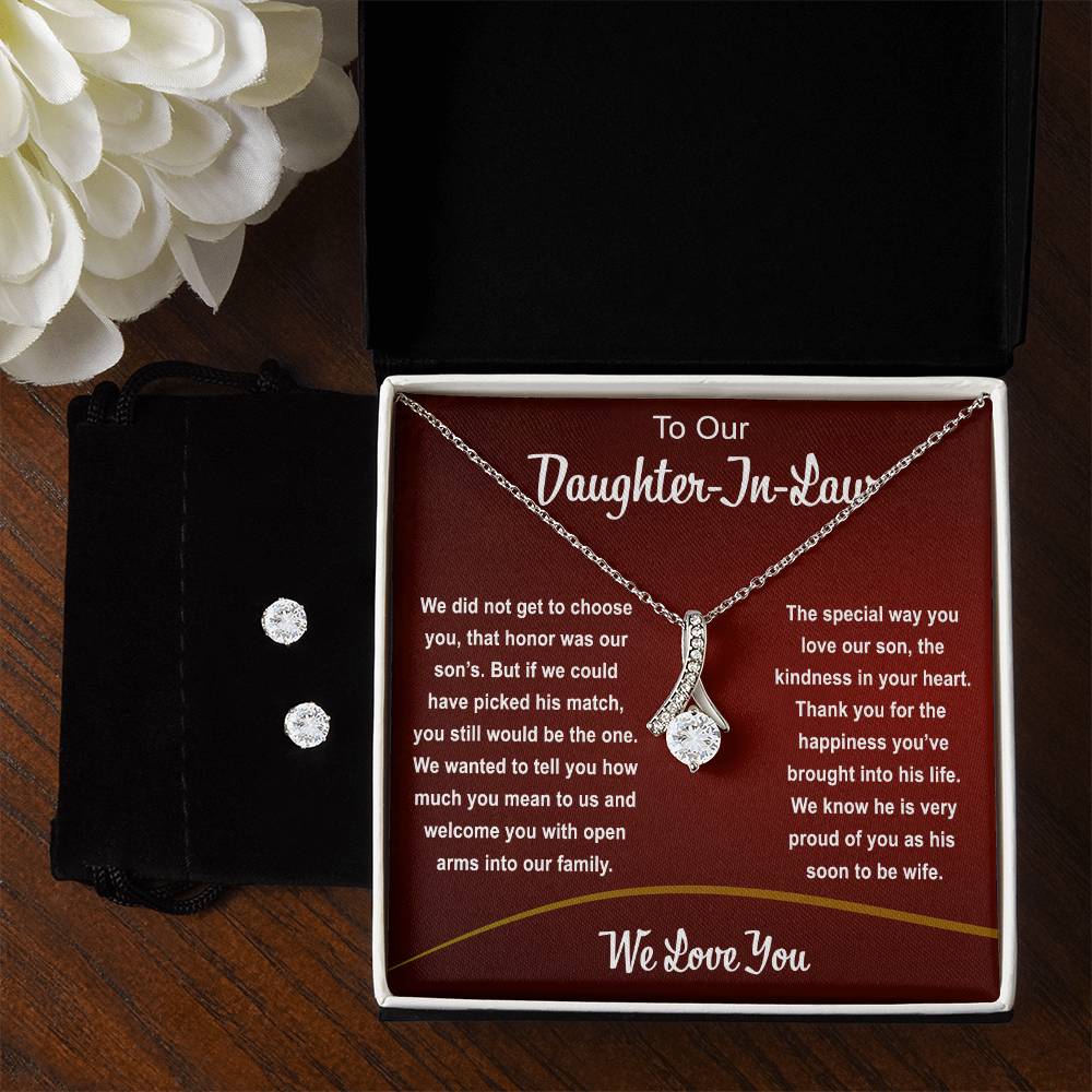 Daughter In Law Jewelry Set Gift & Message Card