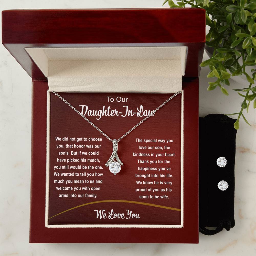 Daughter In Law Jewelry Set Gift & Message Card