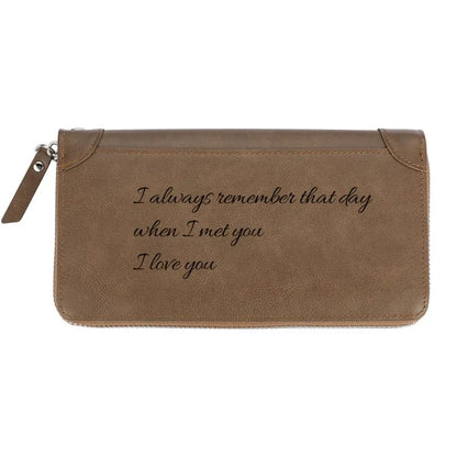 engraved long wallet - Gifts For Family Online