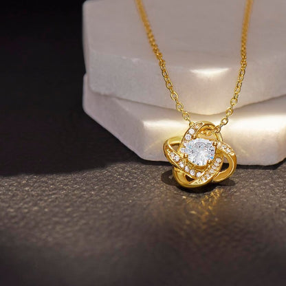 knot necklace gold - Gifts For Family Online