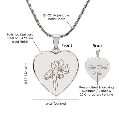 personalised heart necklace - Gifts For Family Online