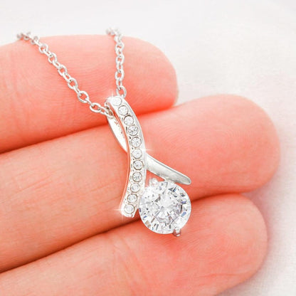 Ribbon Pendant Necklace Silver - Gifts For Family Online