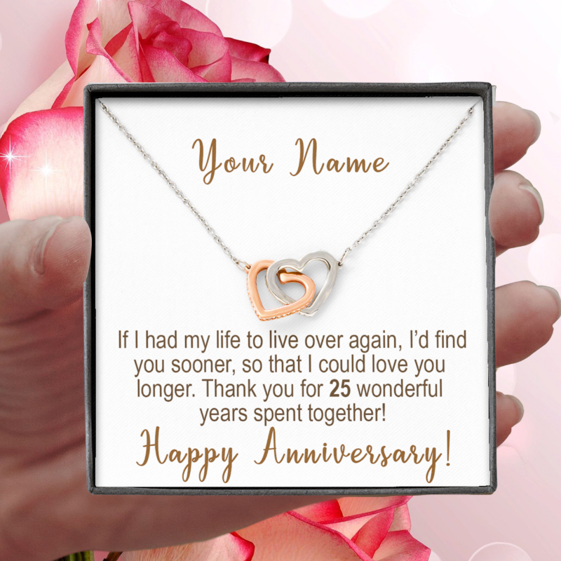 Anavia Happy Anniversary Gift Necklace,Wedding Anniversary Gift for Wife,Express  Love Card Jewelry Gift-[Gold Cube, Blue-Purple Gift Card] - Walmart.com