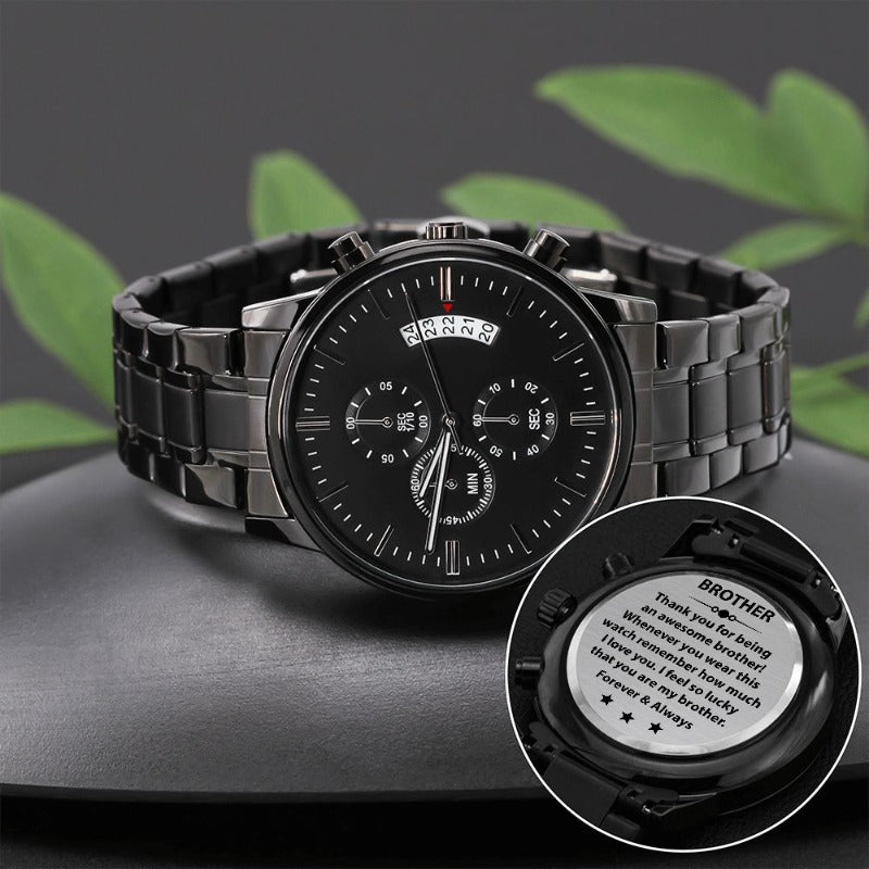 To My Brother-In-Law Chronograph Watch, Motivational Graduation Gift, –  Addictive Gifts Co.