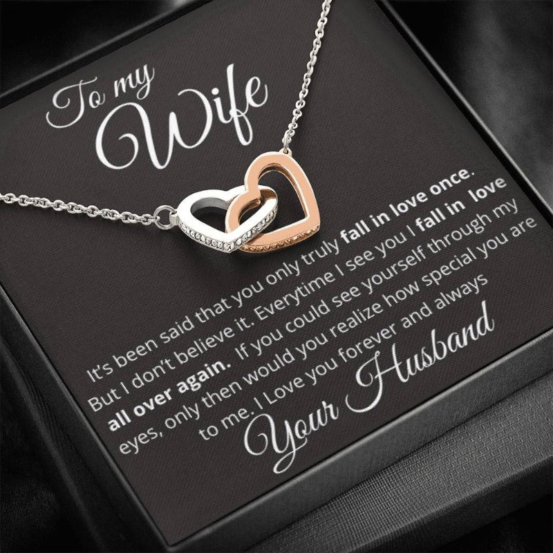 To My Wife Heart and Soul Forever Necklace w Message Card - Walmart.com
