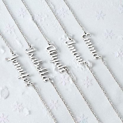 cursive name necklace - Gifts For Family Online