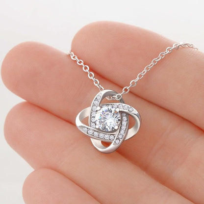 knot pendant zircon necklace  - Gifts For Family Online